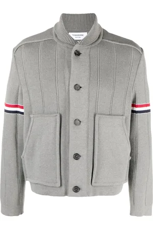 Thom Browne Enkelknäppt skjortjacka med knäppning