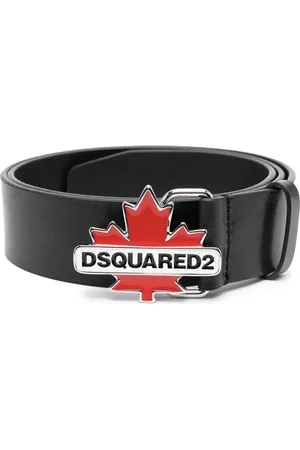 Dsquared2 Läderbälte med logotypplakett