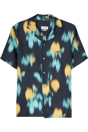 Lanvin Sidenskjorta med abstrakt mönster
