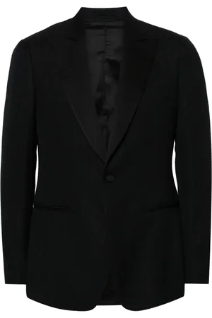 LARDINI Enkelknäppt blazer med lurexdetalj
