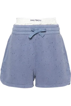 Halfboy Bomullsshorts med sliten detalj