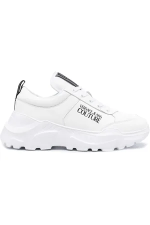 VERSACE Lädersneakers med logotyp