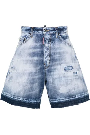 Dsquared2 Jeansshorts med slitning