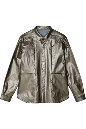Rick Owens Glansig skjortjacka