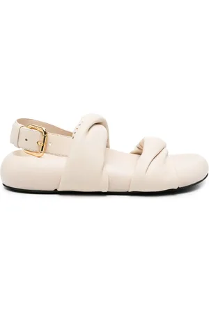 Marni Sandaler i läder med vriden detalj