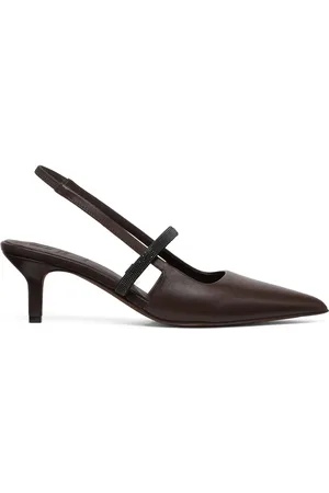 Brunello Cucinelli Utsmyckade läderpumps