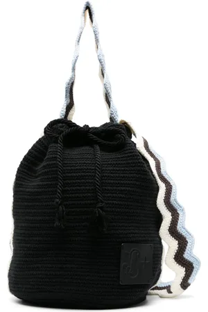 Jil Sander Sicksackmönstrad stickad bucketbag