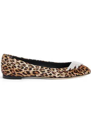 Giuseppe Zanotti Iveery leopardmönstrade ballerinaskor
