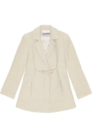 Ganni Skräddad blazer med knytning