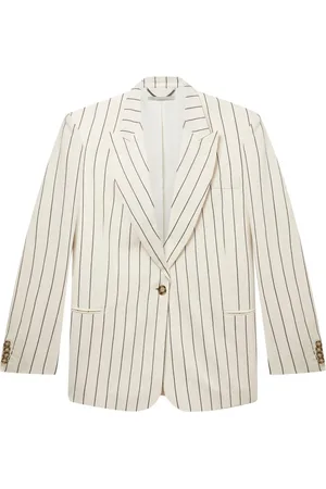 Stella McCartney Kritstrecksrandig enkelknäppt blazer