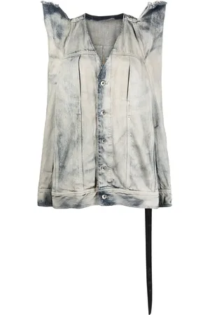 Rick Owens Tec Worker jeansjacka med 3D