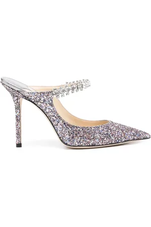Jimmy Choo Bing 100 mm glittriga slip