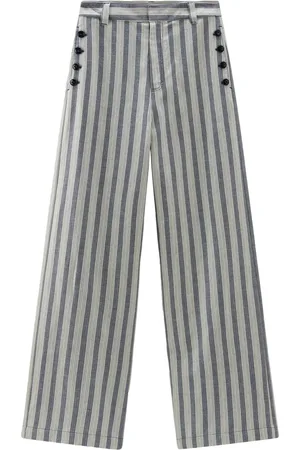 Woolrich Randiga byxor med vida ben