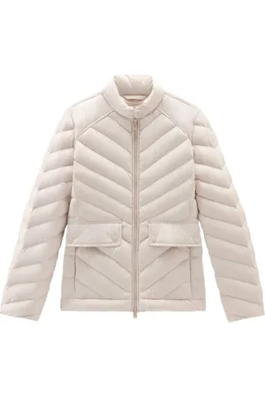 Woolrich Chevronquiltad puffjacka med logotyp