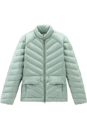 Woolrich Chevronquiltad puffjacka med logotyp