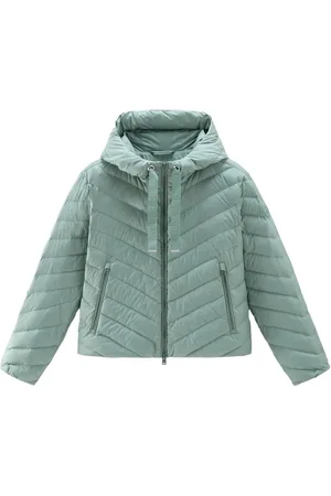 Woolrich Chevronquiltad puffjacka med huva