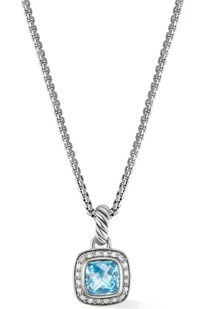 David Yurman Petite Albion diamanthalsband i sterlingsilver (7 mm)