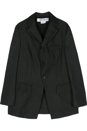 Comme des Garçons Enkelknäppt kritstrecksrandig blazer