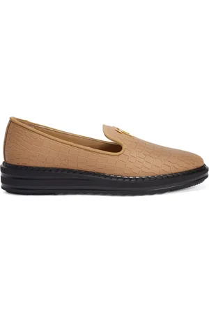 Giuseppe Zanotti Tim läderloafers med logotyp