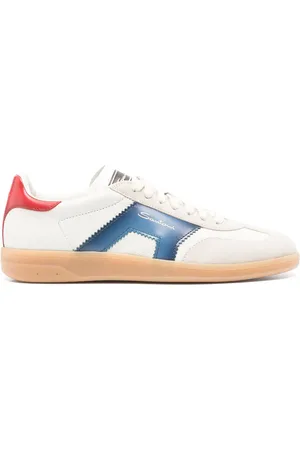 santoni Lädersneakers med panel