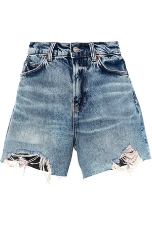 Reformation Syratvättade jeansshorts