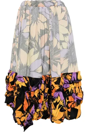 Comme des Garçons Blommig midikjol
