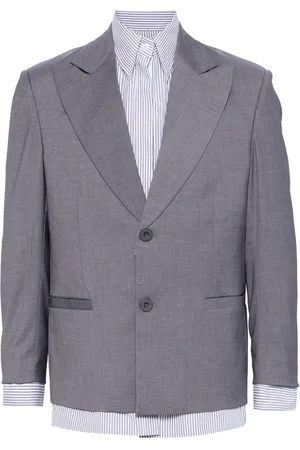 KIDSUPER STUDIOS Enkelknäppt blazer med lagerdesign