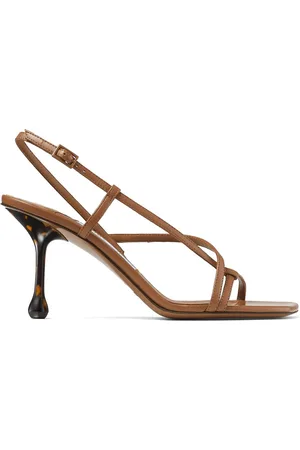 Jimmy Choo Etana lädersandaler 80 mm