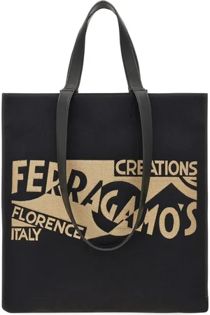 Salvatore Ferragamo Totebag i jacquard med logotyp