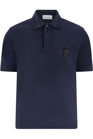 Salvatore Ferragamo Pikétröja med broderad logotyp