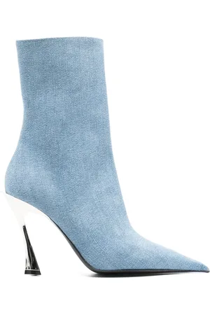 MUGLER Stövletter i denim 95 mm