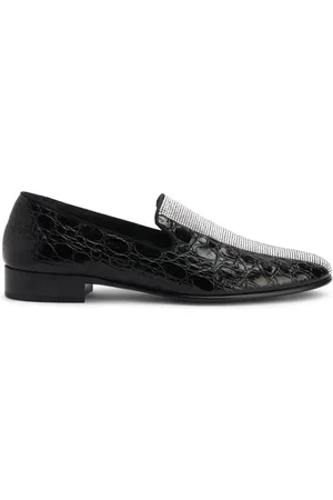 Giuseppe Zanotti Tuxedo Diamond loafers i läder