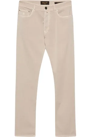MOORER Slacks med broderad logotyp