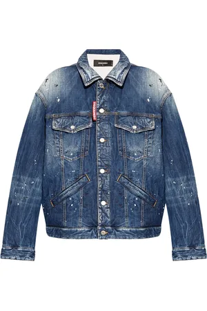 Dsquared2 Jeansjacka med slitning