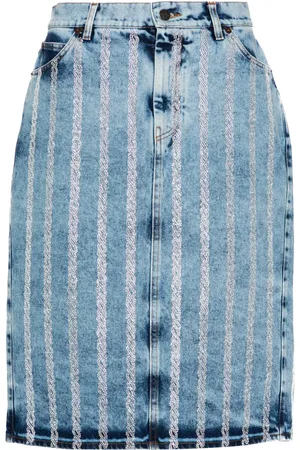 GIUSEPPE DI MORABITO Randig jeanskjol med strass