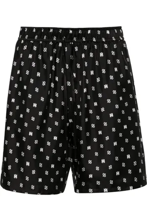AMIRI Paisleymönstrade sidenshorts med monogram