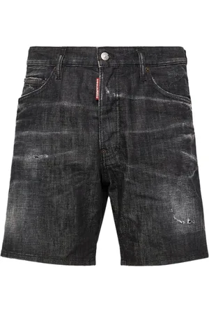 Dsquared2 Jeansshorts med sliten effekt