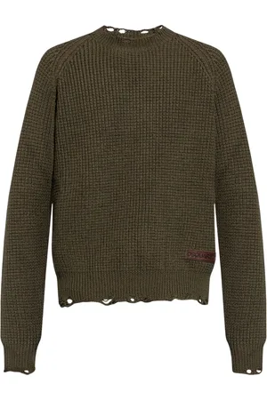 Dsquared2 Sliten tröja med logotypmärke