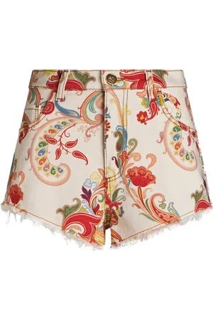 Etro Paisleymönstrade jeansshorts