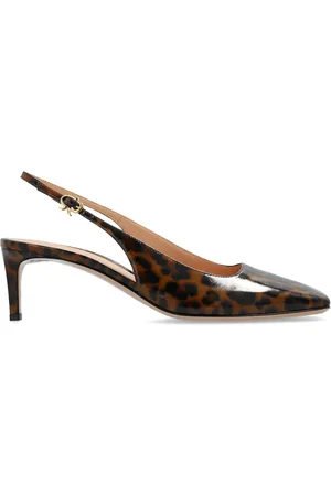 Gianvito Rossi Christina Sling djurmönstrade pumps 55 mm