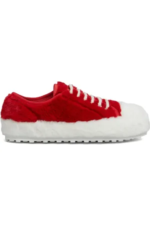 Marni Tvåfärgade sneakers i konstpäls
