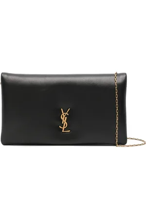 Saint Laurent Cassandre axelremsväska med plakett