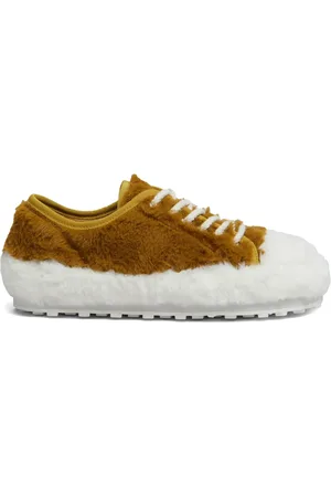 Marni Tvåfärgade sneakers i konstpäls
