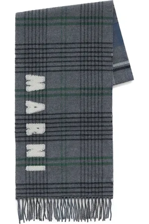 Marni Intarsiastickad halsduk med logotyp