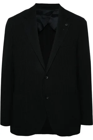 LARDINI Enkelknäppt blazer med struktur