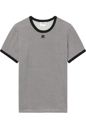 Courrèges Hundtandsmönstrad t