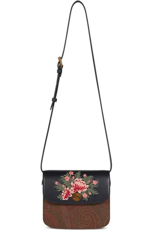 Etro Essential liten axelremsväska med blomsterbrodyr