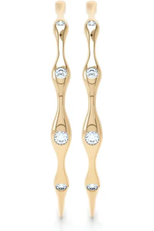 LOEV Curve diamantörhängen i 14K återvunnet gult guld