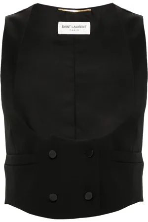 Saint Laurent Dubbelknäppt kort väst