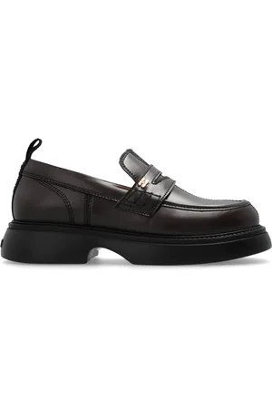 Ganni Loafers med logotypplakett